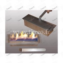 Luxury 16/9 white wall ethanol fireplace