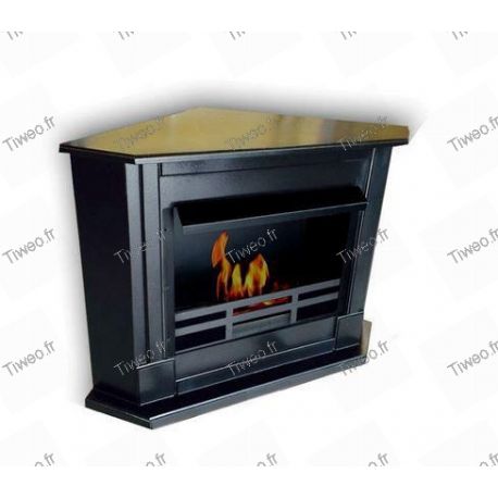 Fireplace Ethanol Corner Fireplace Corner Black Color Chimney