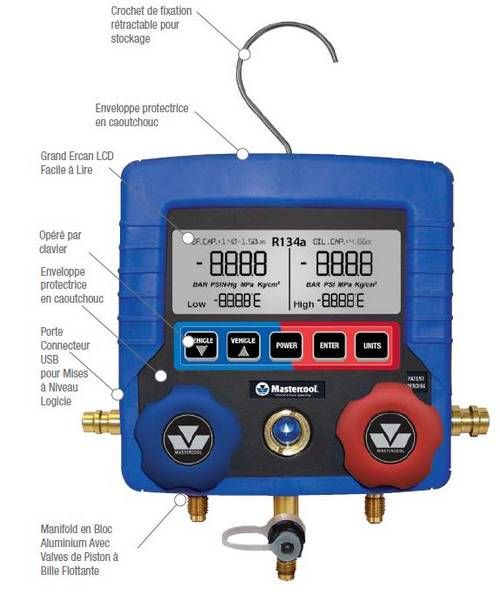 Digital manifold R134a har aircon auto