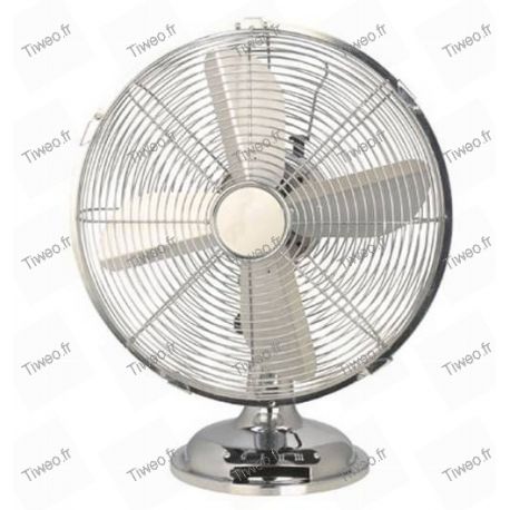 Ventilateur inclinable chromé 30 cm