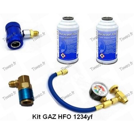 Gas HFO 1234yf, kit for recharging a gas air conditioning 1234yf