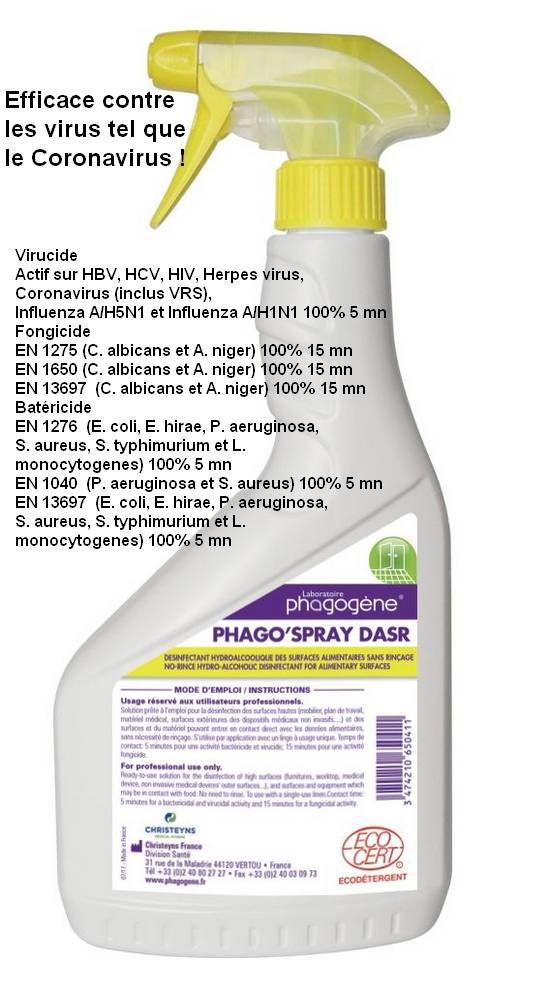 Phago spray DASR Desinfektionsmiddel Coronavirus Virucid Bactericidal