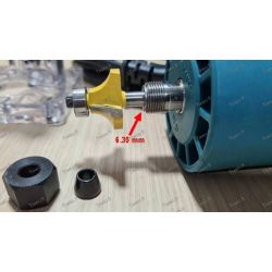 Adaptateur 6.35mm pour affleureuse défonceuse Makita