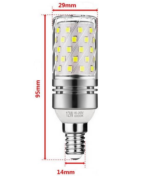 LED lamp E14 12W 6000k Maïs type