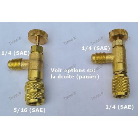 Vanne de service professionnel pour climatisation R32, R410, R134, R407, R22